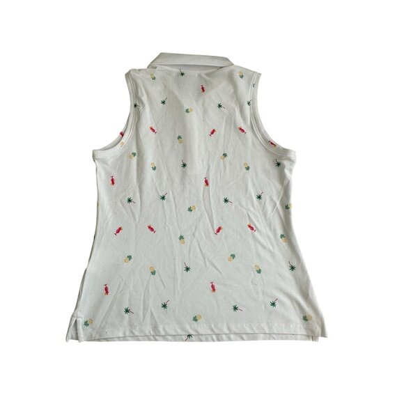 TOMMY BAHAMA Everyday Active Tropical Cocktail Print Polo Tank Top Size M NEW NW - Picture 3 of 6
